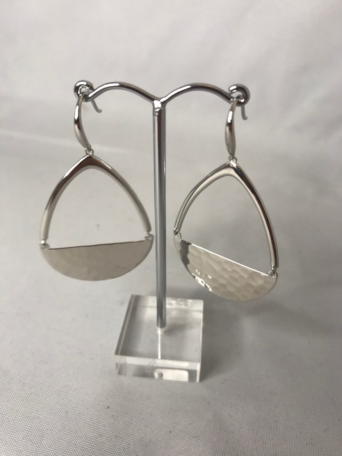 Hammered Silver Hoops