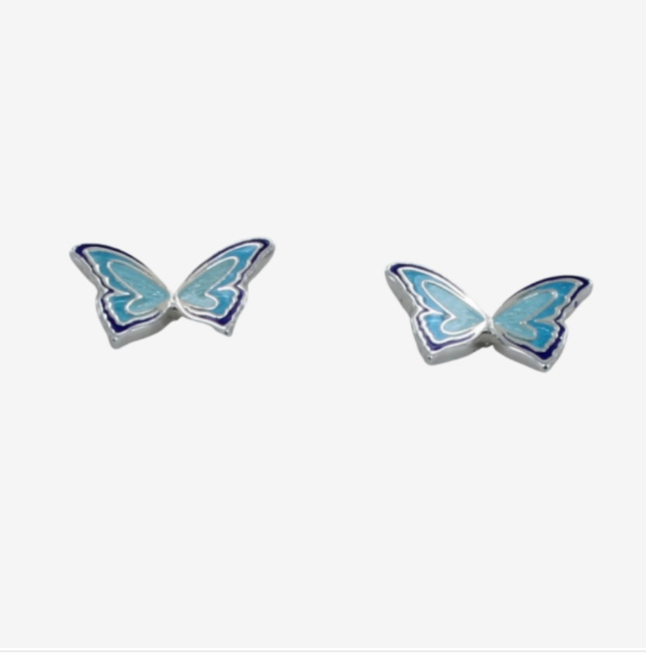 Enamel Butterfly Studs